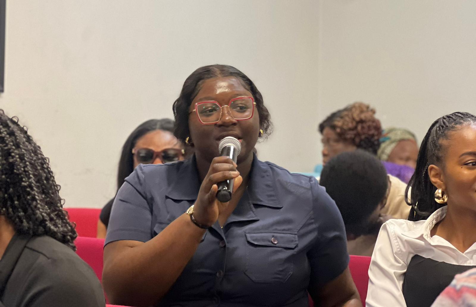 Community member speaking during a structured listening session